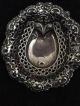Antique English Silver Ornate And Pretty Pin/trinket Dish Hallmark Chester 1908 Other Antique Sterling Silver photo 3