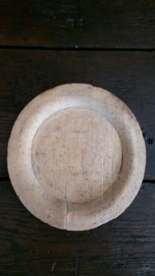 Early Antique Primitive Treen Ware Plate Aafa photo