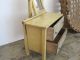 Old Primitive Mustard Green Paint Wood Doll Dresser Two Drawers Mirror Primitives photo 5