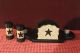 Primitive Crackle Salt & Pepper,  Napkin Holder,  Candle Holder Country Decor Primitives photo 3