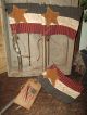 Primitive Grungy Patriotic American Usa Flag Pokes Tucks Ornies Folkart 4th July Primitives photo 3