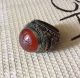 Men Old Islamic Ring Agate Aqeeq Afghan Antique Vtg Engraved Calligraphy Sz 7.  5 Islamic photo 1