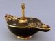 Rare Christofle Bronze Lamp Empire Candle Stick Dark Patina Signed Dinanderie Metalware photo 6
