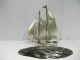 The Sailboat Of Sterling Silver.  130g/ 4.  59oz.  2 Masts.  Japanese Antique. Other Antique Sterling Silver photo 10