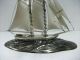 The Sailboat Of Sterling Silver.  130g/ 4.  59oz.  2 Masts.  Japanese Antique. Other Antique Sterling Silver photo 8