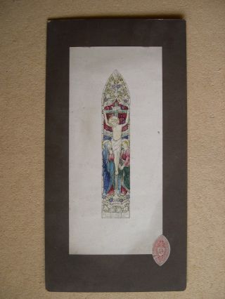 Hardman & Co Water - Colour Design For Stained Glass Window - Crucifixion Of Jesus photo