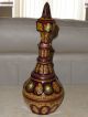Hand Painted Bohemian Style Glass Decanter Persian / Islamic Middle East photo 1