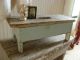 Primitive Antique Shabby Robins Egg Blue Wood Bench Stool Primitives photo 1