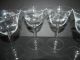 (4) Vintage Clear Etched Handcrafted Crystal 5in.  Wine Glass Goblets/cordials Stemware photo 3