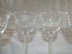 (4) Vintage Clear Etched Handcrafted Crystal 5in.  Wine Glass Goblets/cordials Stemware photo 5