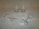 (4) Vintage Clear Etched Handcrafted Crystal 5in.  Wine Glass Goblets/cordials Stemware photo 6