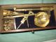Antique Balance Beam Scale Apothecary Gold Portable W/ Box Drawer & Weights Nr Scales photo 1