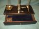 Antique Balance Beam Scale Apothecary Gold Portable W/ Box Drawer & Weights Nr Scales photo 3