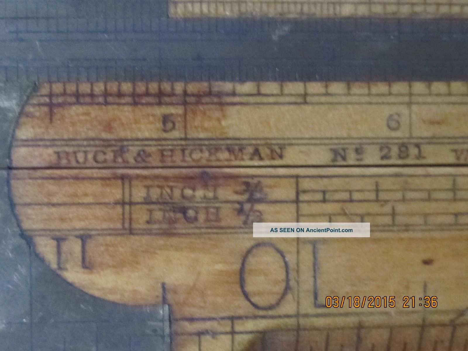 Rare ? 1860 ' S ? Buck & Hickman Girt Line Lumber Slide Rule No.  281 Other Antique Science Equip photo