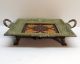 Antique 19th C Minton Hollins Aesthetic Art Craft Tile Pottery Brass Trivet Tray Trivets photo 5