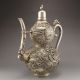 Old Antique Chinese Handmade Tibet Silver Bronze Teapot W Dragon Teapots photo 4