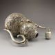 Old Antique Chinese Handmade Tibet Silver Bronze Teapot W Dragon Teapots photo 6