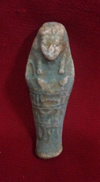 Ancient Egyptian Green Ushabti Amulet photo