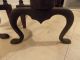 Antique Vintage ' Rostand N.  ' Bronze Brass Fireplace Andirons Cannonball Firedogs Hearth Ware photo 9