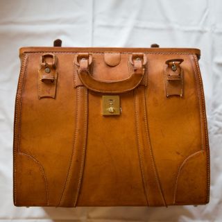 Vintage Kurenai Custom Leather Medical Bag photo