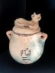 Rare Egyptian Blue Glazed Coptic Jar Features Figural Bull Lid Egyptian photo 7