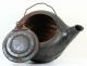 Antique Cast Iron Wood Stove Kitchen Tea Kettle Marked 8 Hearth Ware photo 2