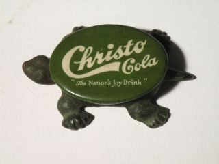 Turtle Paperweight Advertising Christo Cola 