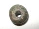 Pre - Columbian,  Mexico - Bi - Conical Brown Green Stone Bead 14 X 10mm C4 The Americas photo 5