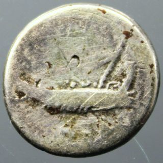 Mark Antony,  Denarius Silver,  Galley,  Legion X,  Eagle,  Standards,  32 - 31 B.  C. photo