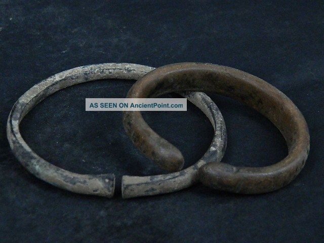 Ancient Bronze 2 Bracelet Islamic (medieval) 1300 Ad Near Eastern photo