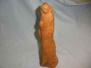 Fabulous Old Natural Wood Piece With Madonna & Child Figure Image Likeness photo