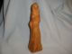 Fabulous Old Natural Wood Piece With Madonna & Child Figure Image Likeness Primitives photo 1