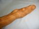 Fabulous Old Natural Wood Piece With Madonna & Child Figure Image Likeness Primitives photo 2