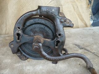 Antique 1886 Black Hawk Corn Sheller Husker Ah Patch Farm Primitive Rustic Decor photo