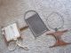 Antique Primitive Wood Clothesline Winders Punched Tin Early Cheese Grate Grater Primitives photo 6