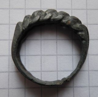 Viking Period Pseudo - Crimped Bronze Ring 10 - 11 Century. photo