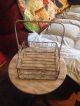 Rare Antique 4 Qt Milk Carrier And Bottles 