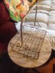 Rare Antique 4 Qt Milk Carrier And Bottles 