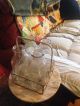 Rare Antique 4 Qt Milk Carrier And Bottles 