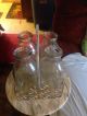 Rare Antique 4 Qt Milk Carrier And Bottles 