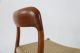 4 Chairs Mod 75 By Niels O.  Møller W/ Papercord Denmark 60s | 4 Teak Stühle 60er 1900-1950 photo 3