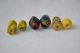 Antique Old Millefiori Venetian Glass Trade Beads Blue Red Yellow Flowers Stripe African photo 2