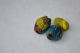 Antique Old Millefiori Venetian Glass Trade Beads Blue Red Yellow Flowers Stripe African photo 5