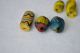 Antique Old Millefiori Venetian Glass Trade Beads Blue Red Yellow Flowers Stripe African photo 8