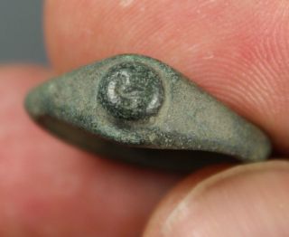 Finger Ring,  Bronze,  Bird,  Roman Imperial,  2.  - 4.  Century A.  D. photo