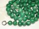 Green Jade Stone Beads 48pc Strand Necklace Sterling Precolumbian Ancient Mayan? The Americas photo 9
