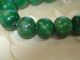 Green Jade Stone Beads 48pc Strand Necklace Sterling Precolumbian Ancient Mayan? The Americas photo 7