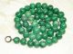 Green Jade Stone Beads 48pc Strand Necklace Sterling Precolumbian Ancient Mayan? The Americas photo 8