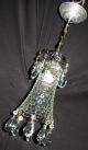 Vtg Deco Bohemia Pendant Chandelier Light Fixture Glass Shade Crystal Water Fall Chandeliers, Fixtures, Sconces photo 9