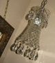 Vtg Deco Bohemia Pendant Chandelier Light Fixture Glass Shade Crystal Water Fall Chandeliers, Fixtures, Sconces photo 5